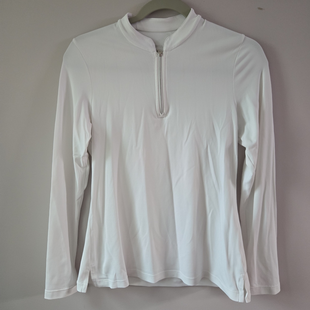Soft Girl Aesthetic;Sofibella White Long Sleeve Quarter-Zip Top sz medium 🤍🤍🤍